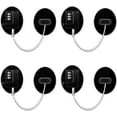 thumbnail image 1 of Heavy Duty Combination Refrigerator Lock (4 Pack) - Fridge Lock for Fridge, Cabinets, Drawers, Window and Cabinet Locks Baby Proofing, Strong Non-Marking Adhesive No Drilling (Black), 1 of 9