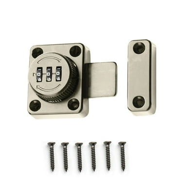Heavy Duty Combination Sliding Bolt Lock Gate Shed Door Garage Silver