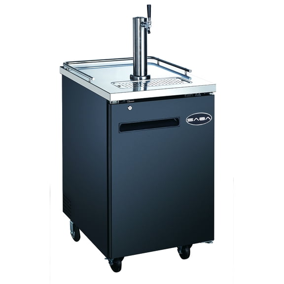 Heavy Duty Commercial 1 Tap Black Beer Dispenser (30" depth 23" length)