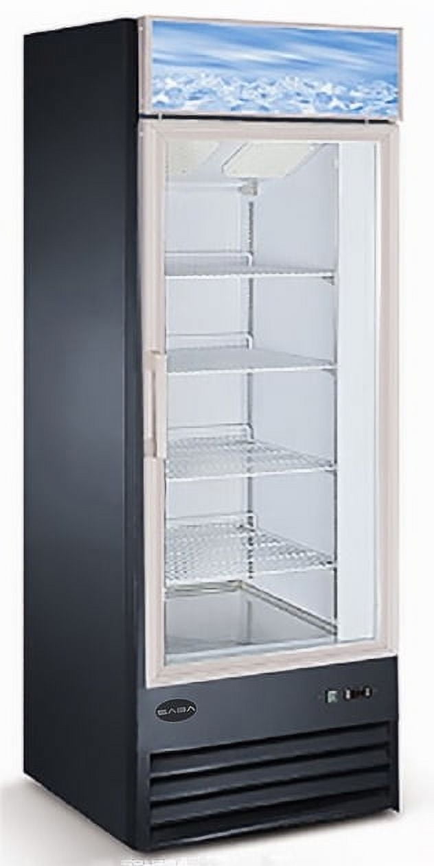 Heavy Duty Commercial 13 cu ft Glass (1 Door) Merchandiser Freezer with Swing Door