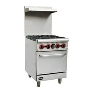 Heavy Duty Commercial 24 4 Burner Gas Range with Bottom Oven