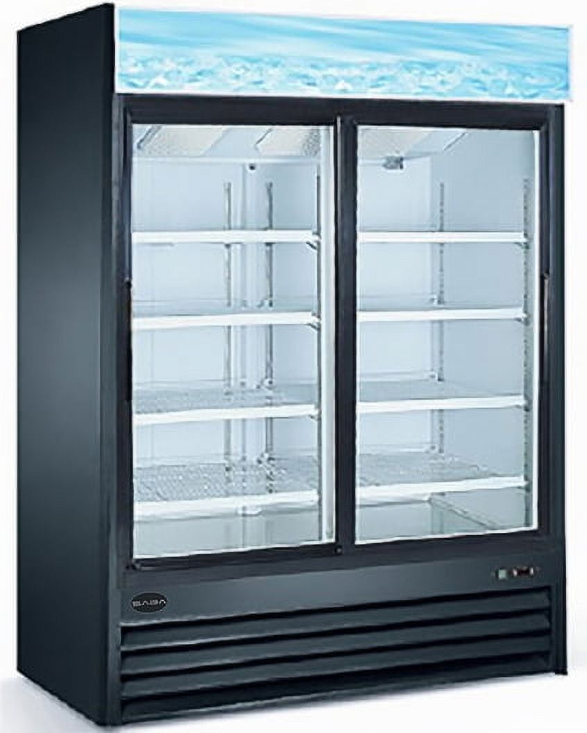 Heavy Duty Commercial 45 cu ft Glass (2 Door) Merchandiser Refrigerator with Slinding Door