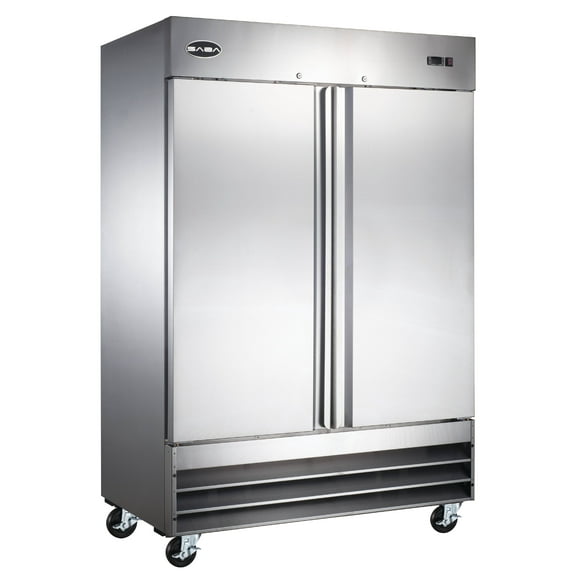 Heavy Duty Commercial 47 cu ft Solid Stainless Steel Reach-In Freezer (2 Door)