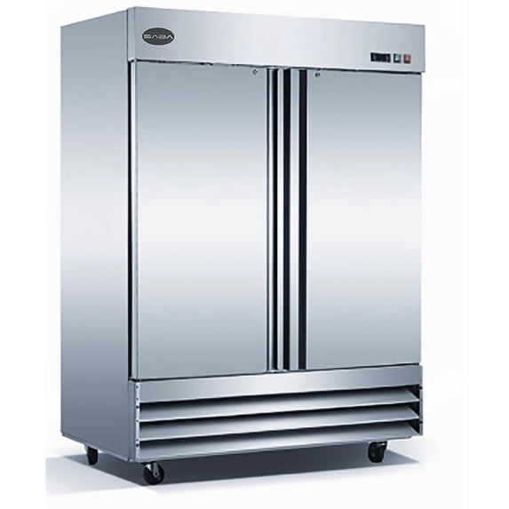 Heavy Duty Commercial 47 cu ft Solid Stainless Steel Reach-In Refrigerator (2 Door)