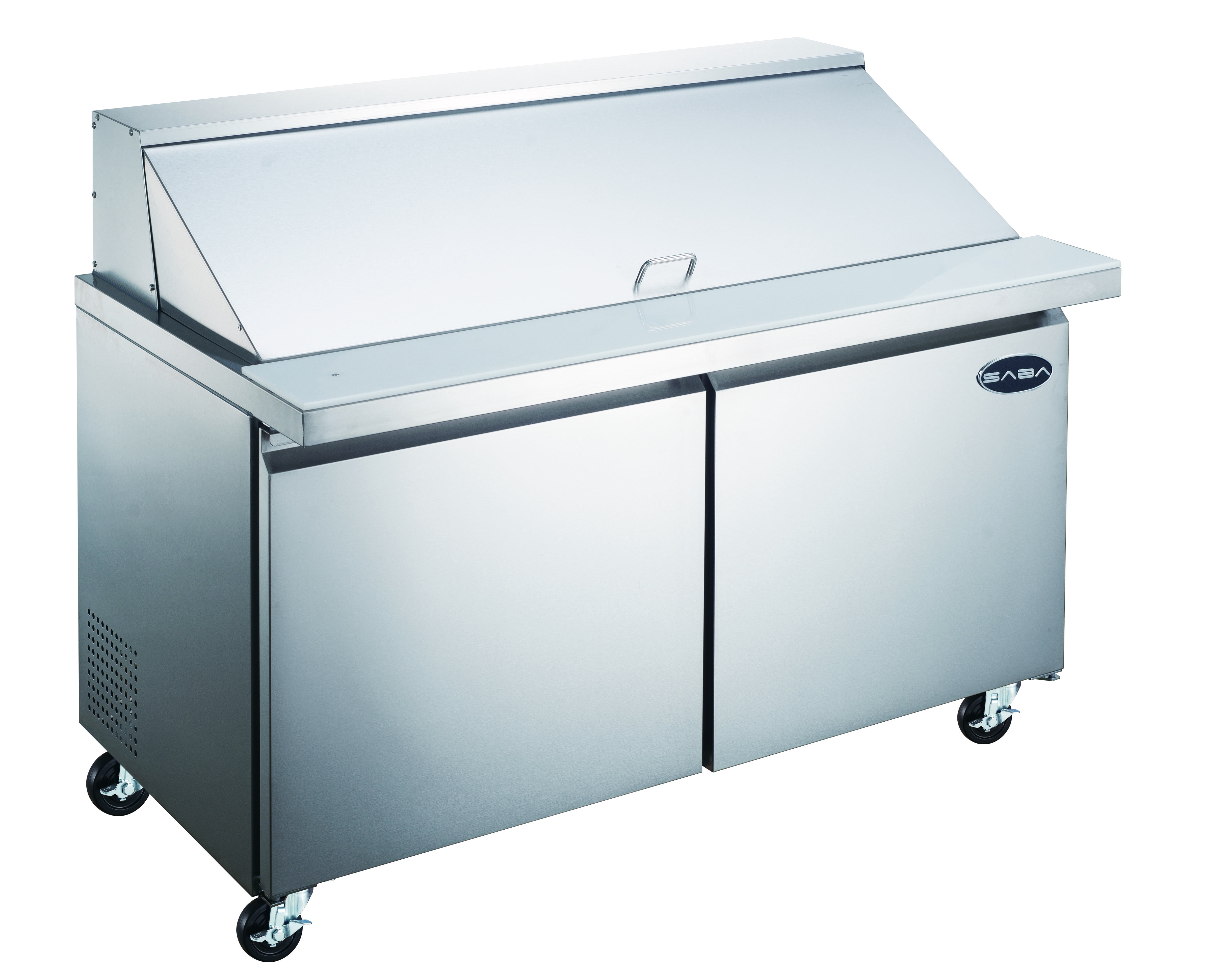 Heavy Duty Commercial 48" (2 Door) Mega Salad Prep Table Refrigerator