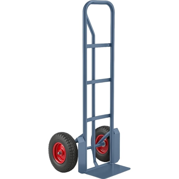 Heavy-Duty Commercial 660 lb Hand Truck Dolly with 13" Pneumatic Wheels, Steel Cart with Handle and Toe Plate, Ideal for Warehouse, Moving, Delivery, Blue