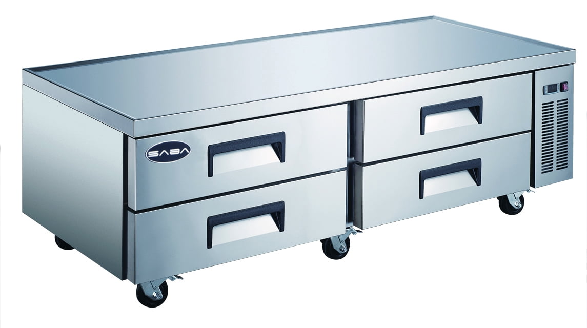 Heavy Duty Commercial 72" Chef Base 4 Drawer Refrigerator