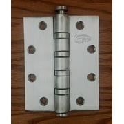 Heavy Duty Commercial Ball Bearing Door Hinges - 4.5 Inch x 4 Inch - Stainless Steel - Highly Rust Resistant - Non Removable Pin - 2 Pack