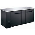 thumbnail image 1 of Heavy Duty Commercial Black Back Bar Cooler with 2 solid doors (27" depth 69" length), 1 of 7