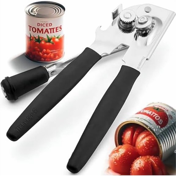 Heavy Duty Commercial Can Opener - Manual Hand Held - Industrial for Big Cans - Easy Crank, Abridor
