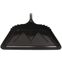 Impact 4216 20-Gauge Steel 5.38 in. Handle 16 in. x 15.5 in. Heavy-Duty Commercial Dust Pan - Black