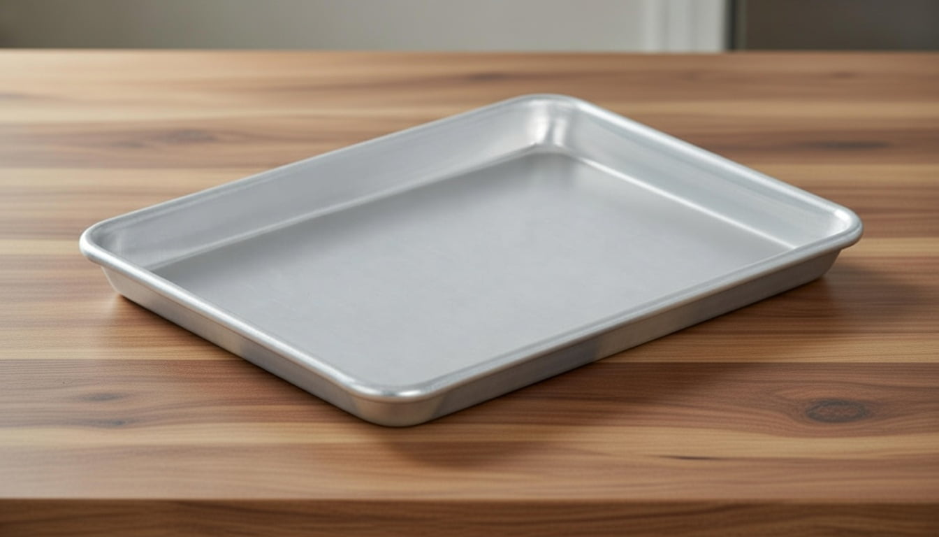 Heavy Duty Commercial Grade Aluminum Baking Sheet Pan, Rimmed Half Sheet Tray for Cookies, Roasting & Oven Baking, Natural Finish, Warp Resistant