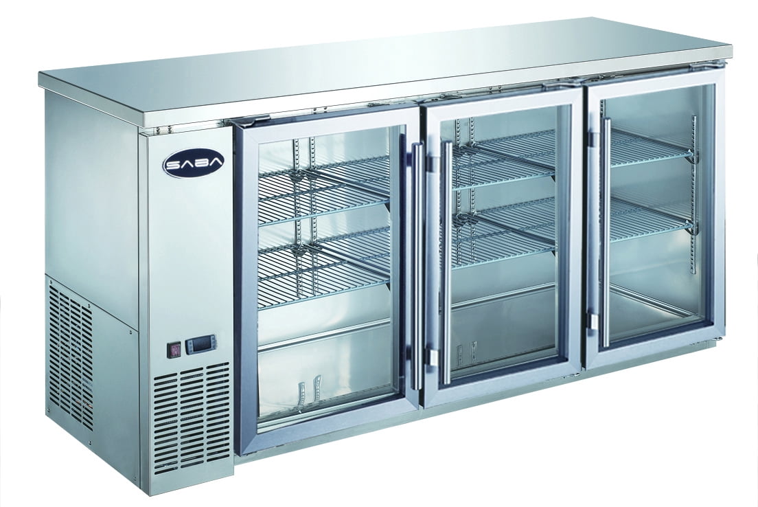 Heavy Duty Commercial Stainless Steel Back Bar Cooler with Glass