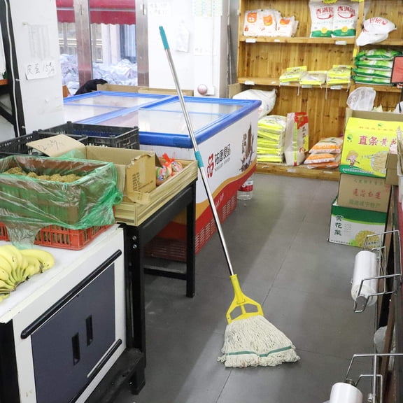 Heavy Duty Commercial Wet Mop Set, -End Design with 18oz Absorbent , Compatible with 67 inch Stainless Steel Handle - 3-Pack