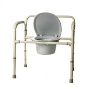 Healthline 3-in-1 Bariatric Portable Commode Chair, Bedside Toilet, 650 lbs, 26x23x18 Inch