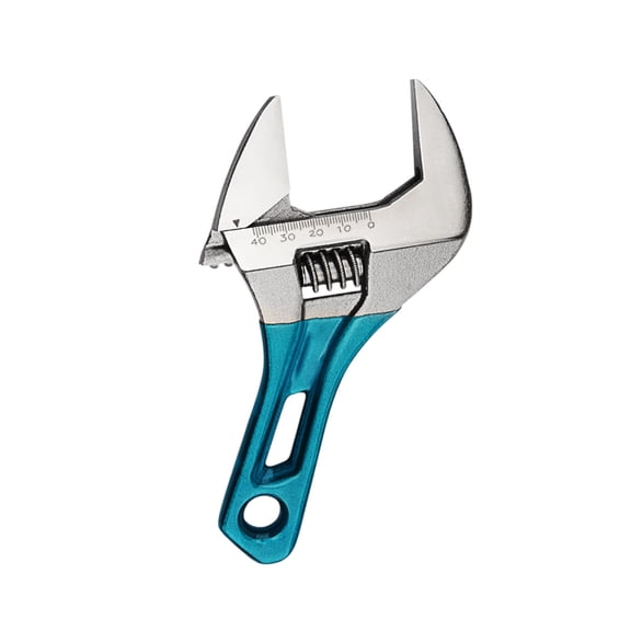 Heavy Duty Compact Adjustable Wrench Spanner With Wide Jaw Short Handle Carbon Steel Ergonomic Grip For Plumbing Repair