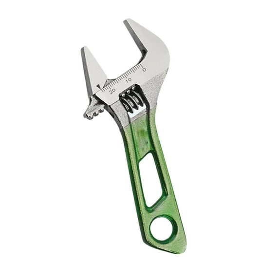 Heavy Duty Compact Adjustable Wrench Spanner With Wide Jaw Short Handle Carbon Steel Ergonomic Grip For Plumbing Repair