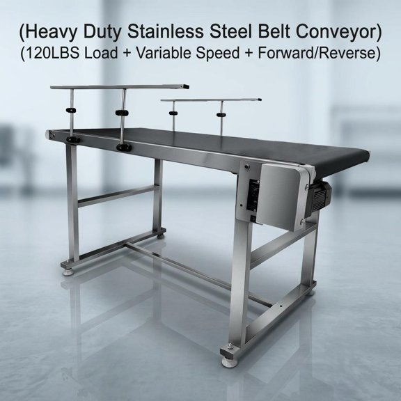 Heavy Duty Component Conveyor Belting, 54.53 x 21.46in Transport Table, Anti-Slip Static-Proof Motorized Conveyor, Rustproof Steel, Max 88.18lbs Load Auto Parts Material Handling