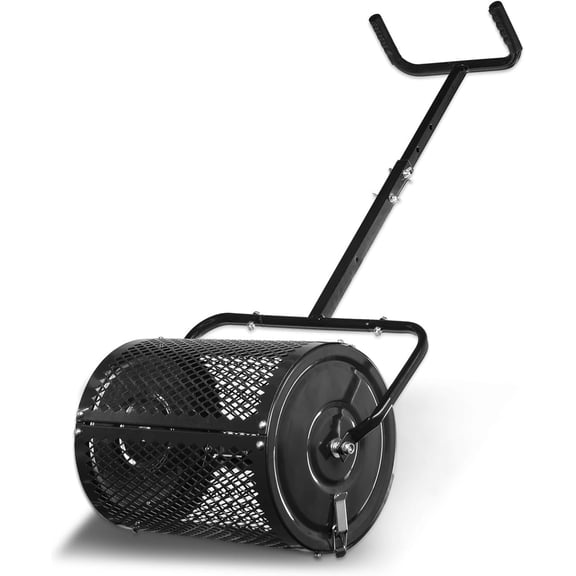 Heavy-Duty Compost Spreader for Lawn,Peat Moss Spreader,Fertilizer Spreader Roller with Adjustable Handle,Manure Spreaders for for Lawn Top Dressing,Seedling,Top Soi