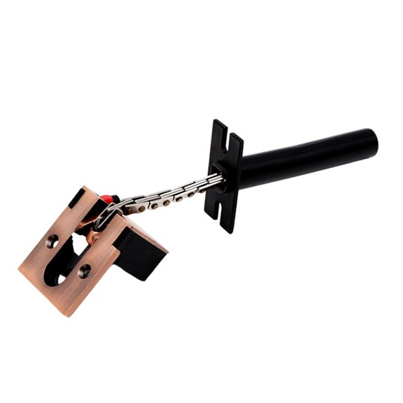 Heavy Duty Concealed Security Door Chain, Hidden Installation for Home & Apartment, Satin Gold Finish, Anti-Unauthorized Entry