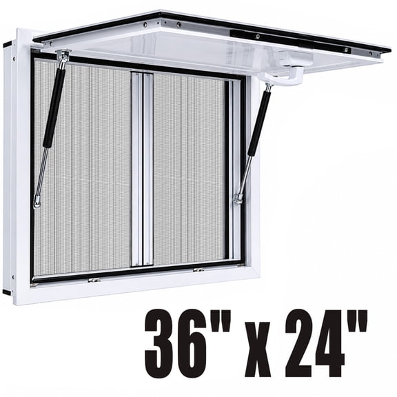 Heavy Duty Concession Window 36x24x36 Inch Aluminum Sliding Service Window for Food Trucks and Catering Trailers