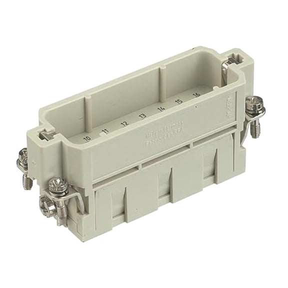 Heavy Duty Connector, UL508, Han A Series, Cable Mount, Plug, 16 Contacts, Pin, 2 Rows$$Plumbing & HVAC
