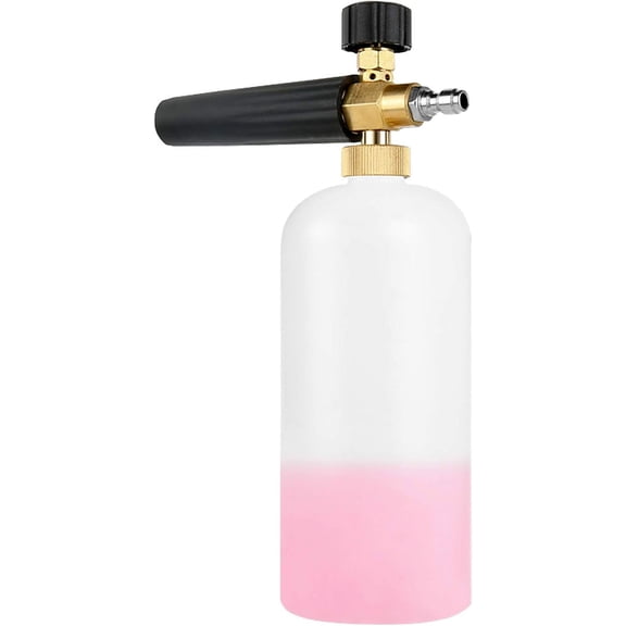 Heavy Duty Construction Foam Cannon, Environmentally Friendly Compact Size Multiple Use Cleaning Tool, Adjustable Spray Nozzle For Dense Foam Generation, Pressure Washer