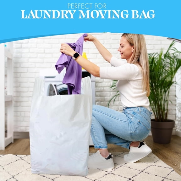 Heavy Duty Contractor Trash Bags with Handles 52 Gallon, 40 Count | 3 MIL Thick, Extra Large Garbage Bags for Yard Waste, Construction, Lawn & Commercial Use