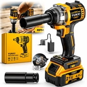 Heavy-Duty Cordless Impact Wrench, Rechargeable Power Tool for Auto Repair & Mechanical Assembly
