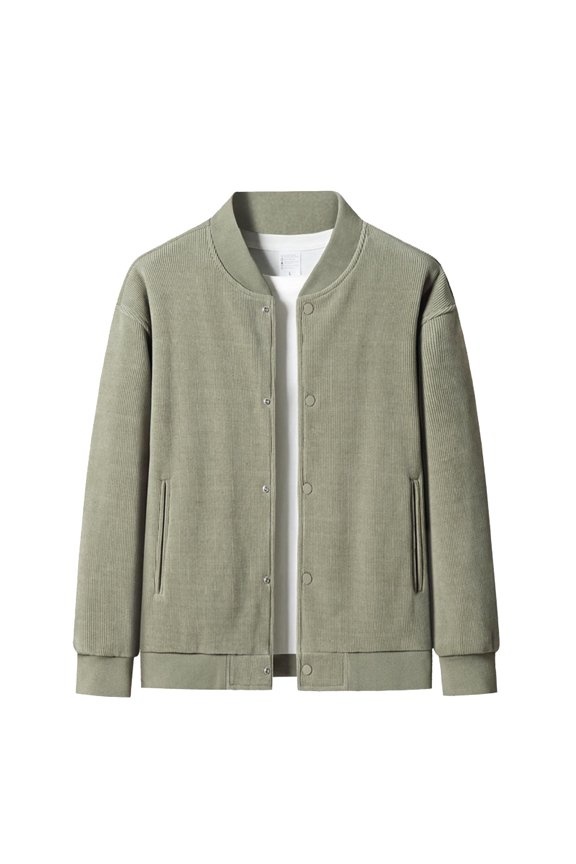 Heavy Duty Corduroy Baseball Jacket Men's Hoodie Jacket Men's Plus Plus Thick Velvet Loose In Autumn And Winter