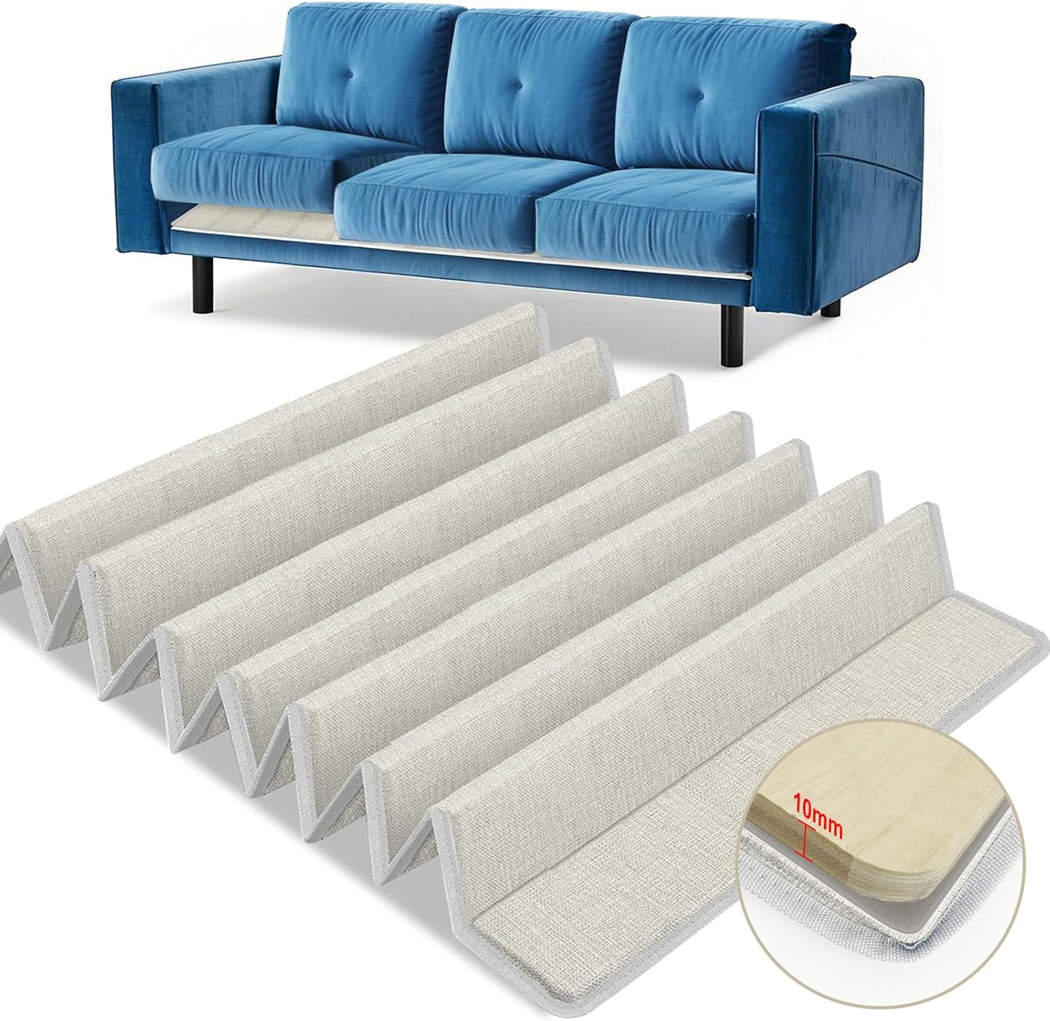 Heavy Duty Couch Cushion Support Board to Fix Sagging Sofas, 24 x 67 Sofa, Thick Plywood Boards Add Strong Seat Supports, Replacement Stuffing Under Couches, Extend Life