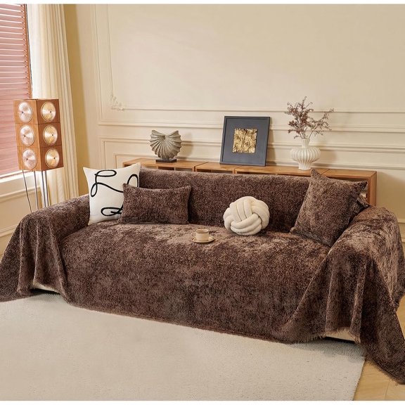 Heavy Duty Couch Protector for Dogs & Cats,Washable Sofa Slipcovers,71"x 118",- Slip Covers for Sofas/Couches,-Friendly Sofa Cover,Coffee