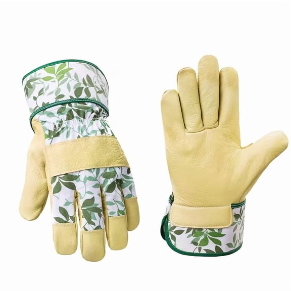 Heavy Duty Cowhide Leather Work Gloves for Gardening, Construction, and Truck Driving - Flexible Grip and Durable Design