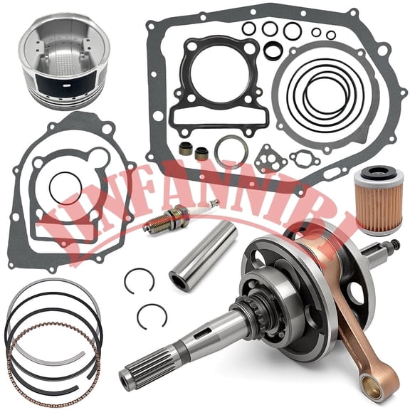 Heavy Duty Crankshaft & Piston Top End Rebuild Kit for Yamaha Warrior 350 YFM350X 1987-2004 | OEM 1UY-11181-01-00 4GB-11610-40-00 Complete Engine Overhaul Set
