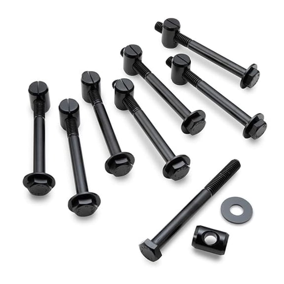 Heavy-Duty Cross Dowel and Bolt 8-Pack - 5-1/2" x 1/2"-12 TPI Furniture Connector Bolts with Cross Dowels & Washers - Bed Frame , Workbench Fasteners, Nut & Bolt Set
