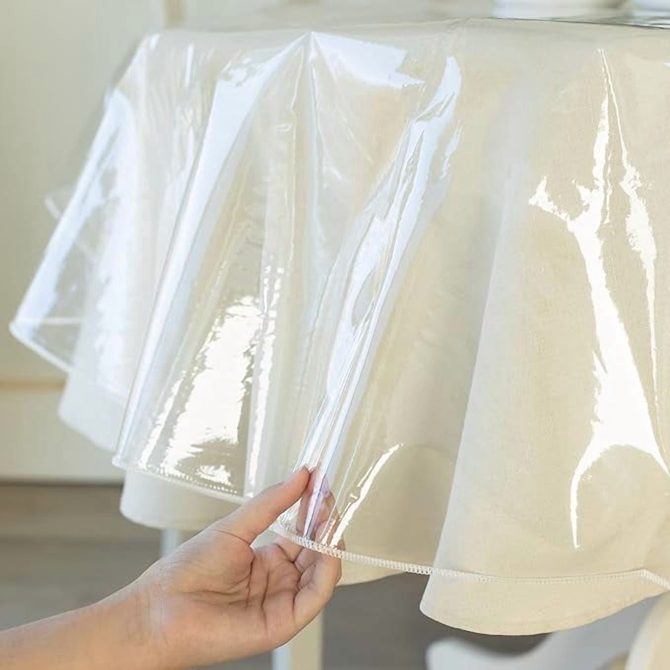 Exquisite Heavy Duty Waterproof Plastic Table Cover Crystal Clear Pvc | Desertcart
