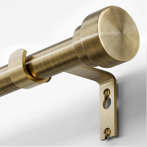 Heavy Duty Curtain Rods for Windows 72 to 144 Inch, 1 Inch Antique Bronze Curtain Rod, Adjustable Length Rod with Metal Finials, Modern Decor for Bedroom Kitchen Living Room(16 to 150 Inch)