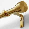 thumbnail image 1 of Heavy Duty Curtain Rods for Windows 72 to 144 Inch, 1 Inch Brass Gold Curtain Rod, Adjustable Length Rod with Metal Finials, Modern Decorative for Bedroom Kitchen Living Room (16 to 150 Inch), 1 of 9