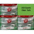 thumbnail image 1 of Heavy Duty Cutlery Disposable Plastic Forks, Clear, 153 Count 3 Packs, 1 of 6