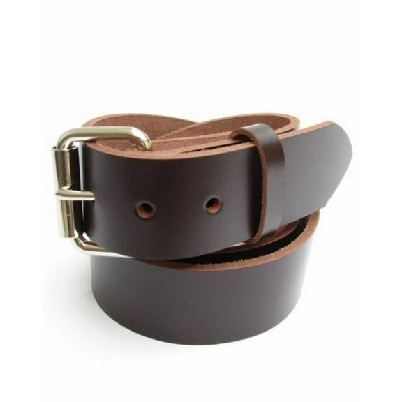 Heavy Duty Dark Brown Mens Leather Belt 1 1/2" Wide Size 30