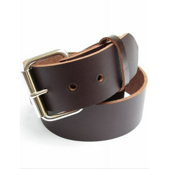 Heavy Duty Dark Brown Mens Leather Belt 1 3/4" Wide Size 50