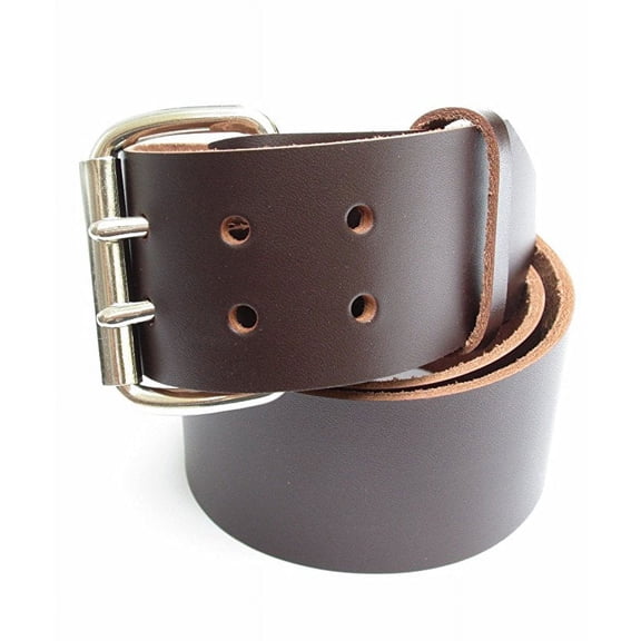 Heavy Duty Dark Brown Mens Leather Belt 2" Wide Size 42