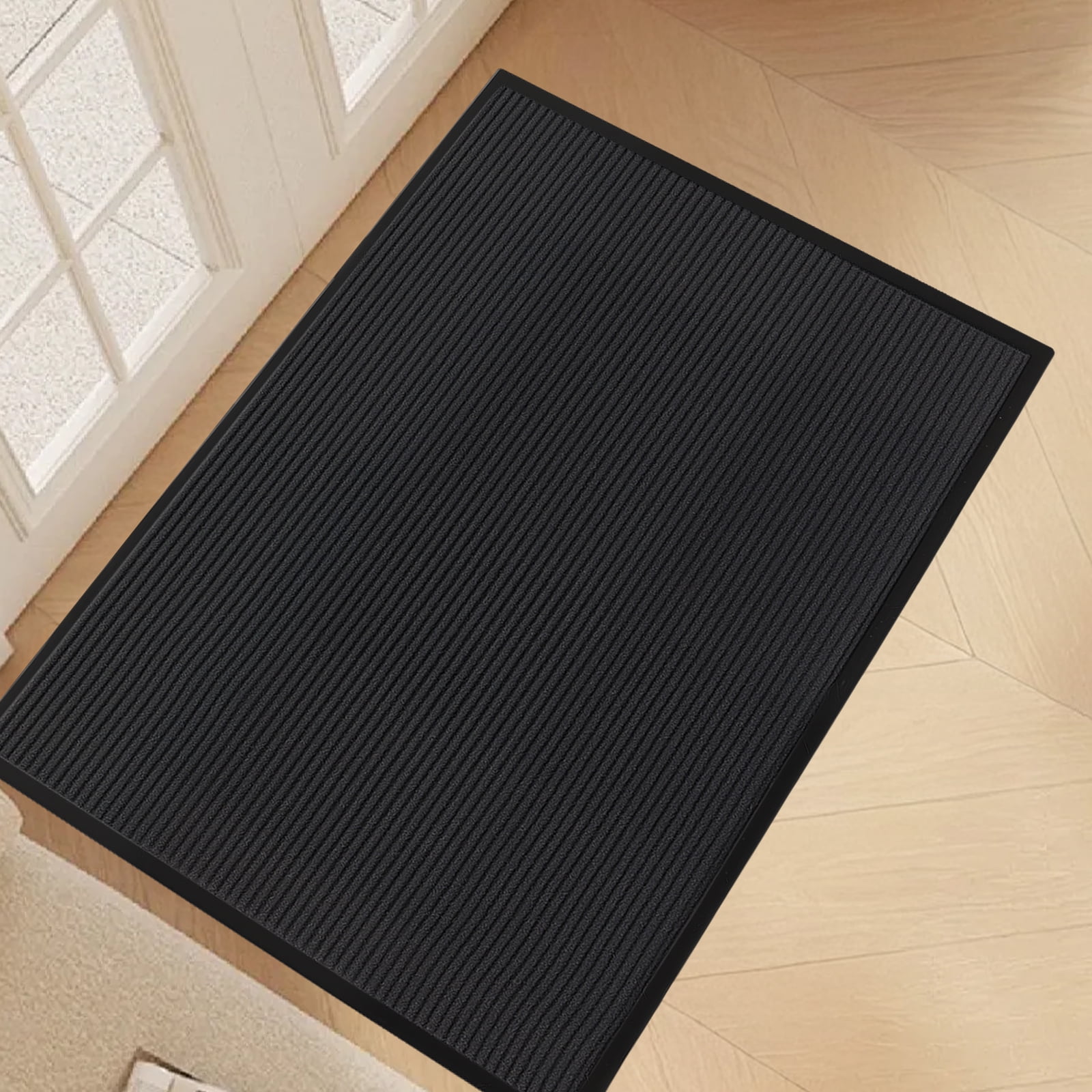 Heavy Duty Dark Gray PVC Composite Entryway Mat, Non Slip Dirt Trapping Mat, Commercial Residential Mat for Lobbies Store Entrances Offices Home Foyers