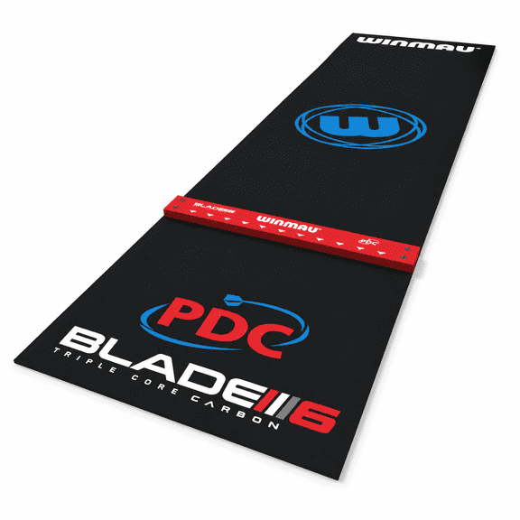 Heavy-Duty Dart Mat with Official Oche Line, Black/Red, 26.02 x 7.87 x 6.85 Inches