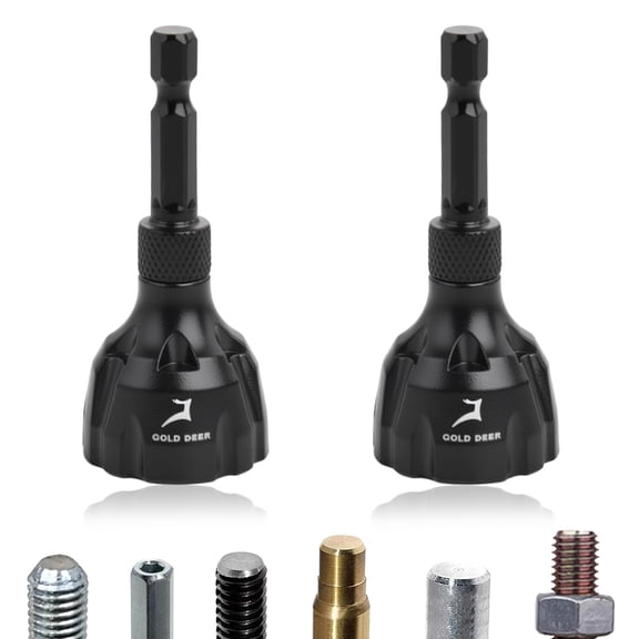 Heavy-Duty Deburring Chamfer Tool with Sharp Tungsten Carbide Blades Fast Hex Shank Deburr Drill Bit External Burr Removal for Metal Rod Bolt Pipe 3D Printing PVC in 1/8" to 3/4" Diameter