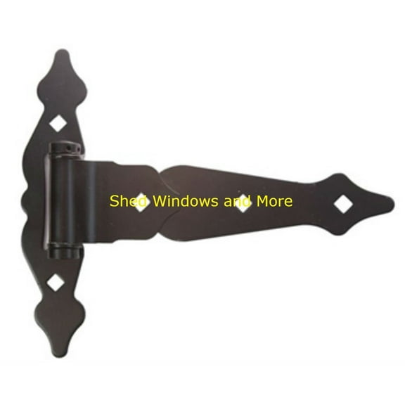 Heavy Duty Decorative 8" self closing strap hinges (1) Pair w/hardware