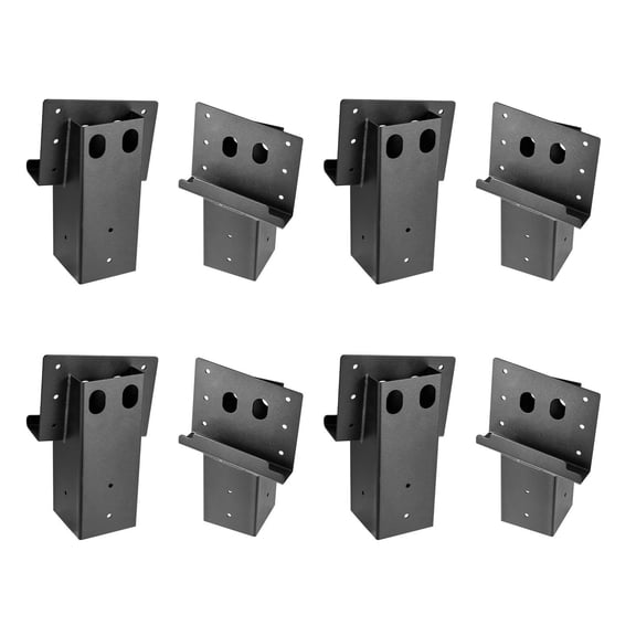 Heavy-Duty Deer Stand Brackets, 1000kg Capacity Steel Platform Brackets for Hunting Blinds, 3.5x3.5 Lumber, 8-Piece Set