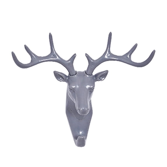 Heavy Duty Deer Wall Hook, Vintage Single Key and Coat Hanger Rack for Entryway, Bathroom or Living Room Self Adhesive Decor 1Pc