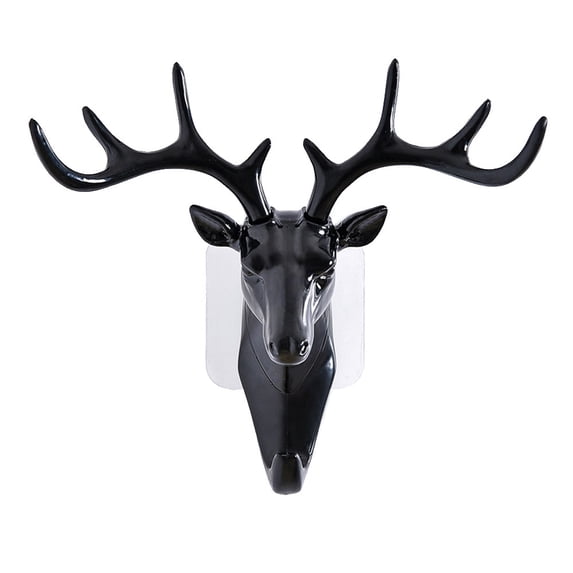 Heavy Duty Deer Wall Hook, Vintage Single Key and Coat Hanger Rack for Entryway, Bathroom or Living Room Self Adhesive Decor 1Pc