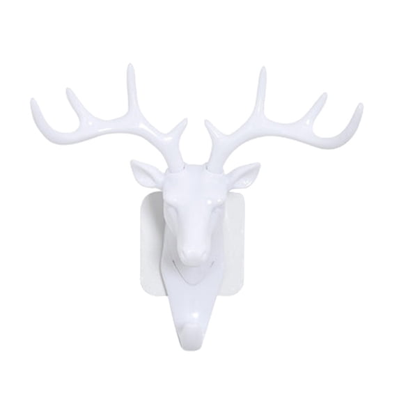 Heavy Duty Deer Wall Hook, Vintage Single Key and Coat Hanger Rack for Entryway, Bathroom or Living Room Self Adhesive Decor 1Pc